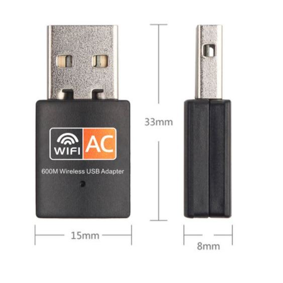 Nâng cấp WiFi 5G dễ dàng với USB WIFI 600Mbps cho máy bàn PC và laptop, card mạng usb 5GHz không dâu