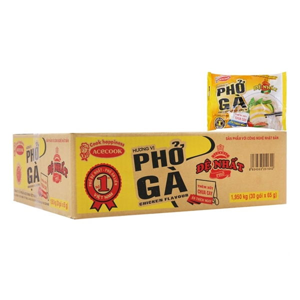 Phở gà, Phở bò Đệ Nhất Acecook Gói 68g - Ăn vặt Yu Yu Tây Ninh