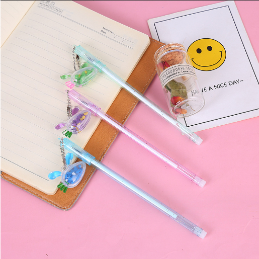 bút cà rốt tai thỏ kim tuyến pastel D23 hoạt hình dễ thương kute viết gel