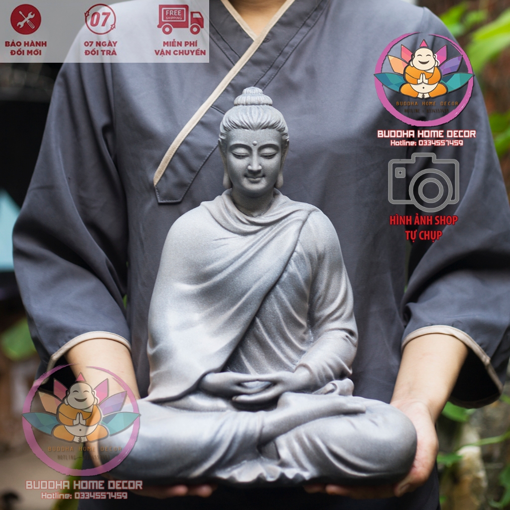 Tượng thích ca 35 cm màu trắng