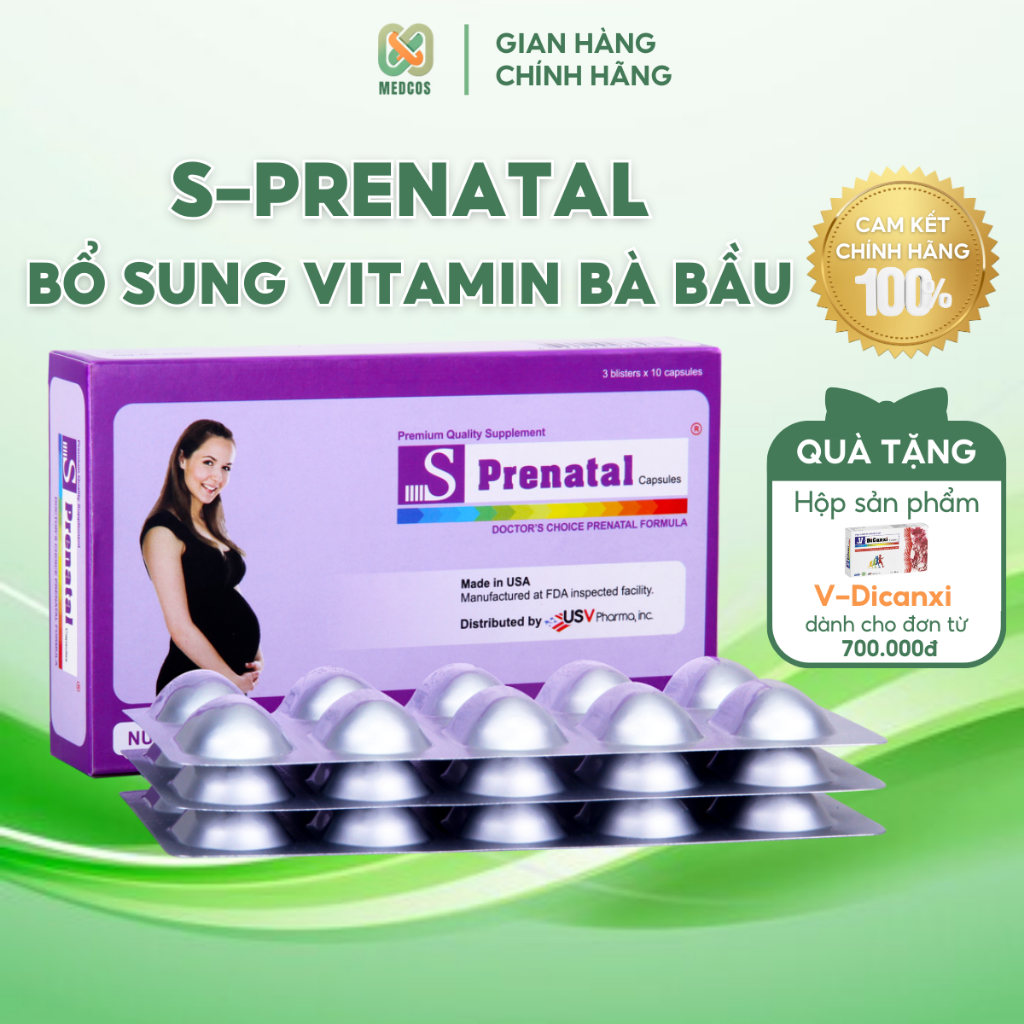 Vitamin cho bà bầu S-Prenatal bổ sung vitamin và khoáng chất cho phụ nữ