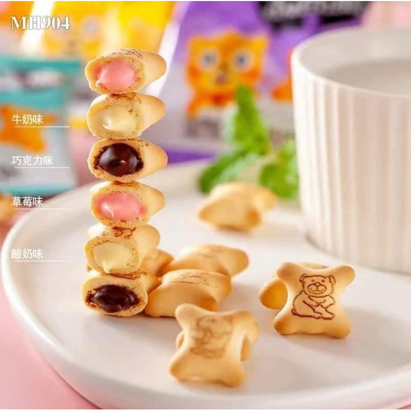 Bánh gấu CHOCO BEAR nhân kem Đài Loan