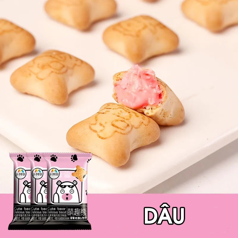 Bánh gấu CHOCO BEAR nhân kem Đài Loan