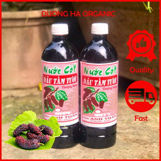 Nước cốt dâu tằm Đà Lạt lên men tự nhiên thanh mát loại 0,5L và 1L, nước cốt ép dâu tằm tươi Đà Lạt