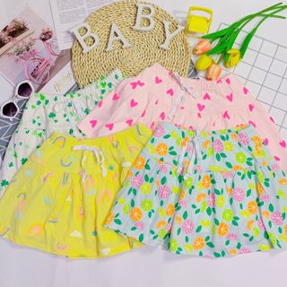 Chân váy bé gái họa tiết xinh Quần váy cho bé có chip trong thun cotton xuất xịn cho bé 10-40kg