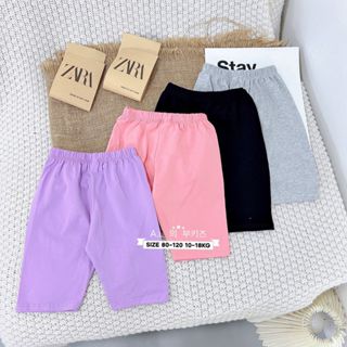 Quần legging lửng bé gái combo 3c thun cotton xuất co giãn mềm 9-20kg
