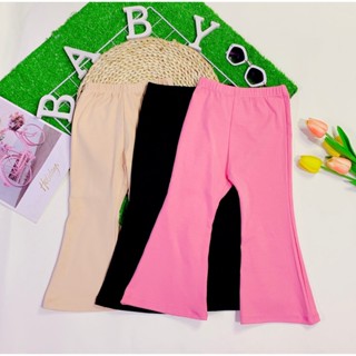 Quần dài ống loe bé gái 10-28kg Quần legging bé gái ống loe vải zip cao cấp co giãn tốt