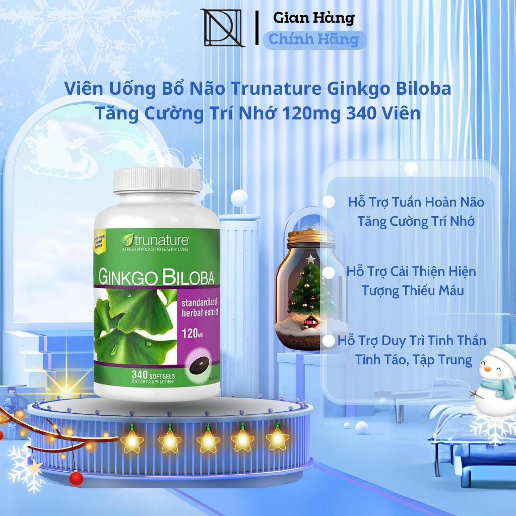 Viên Uống Bổ Não Trunature Ginkgo Biloba 120mg 340 Viên