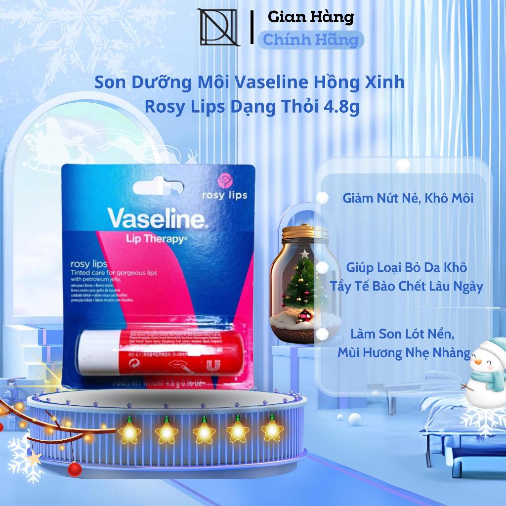 Son Dưỡng Môi Mềm Mịn Vaseline Hồng Xinh Rosy Lips Dạng Thỏi 4.8g