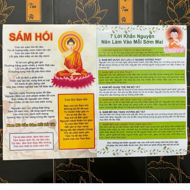 Sách - Combo tờ Sám Hối + 7 lời khấn nguyện mỗi sớm mai