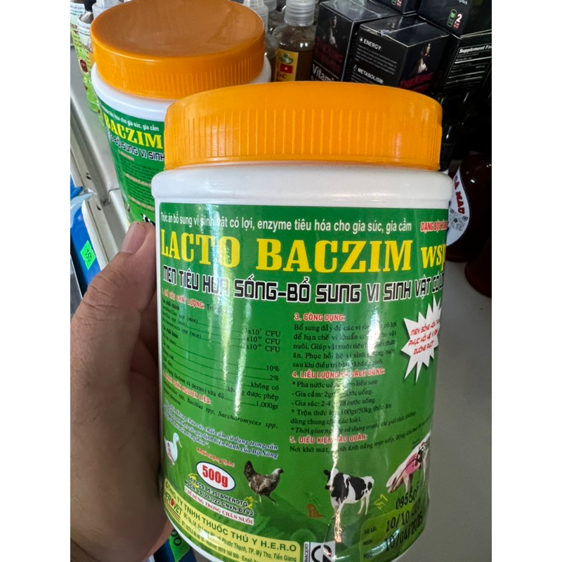 Lacto Baczim wsp men tiêu hoá sống bổ sung vi sinh vật có lợi cho đường ruột của vật nuôi