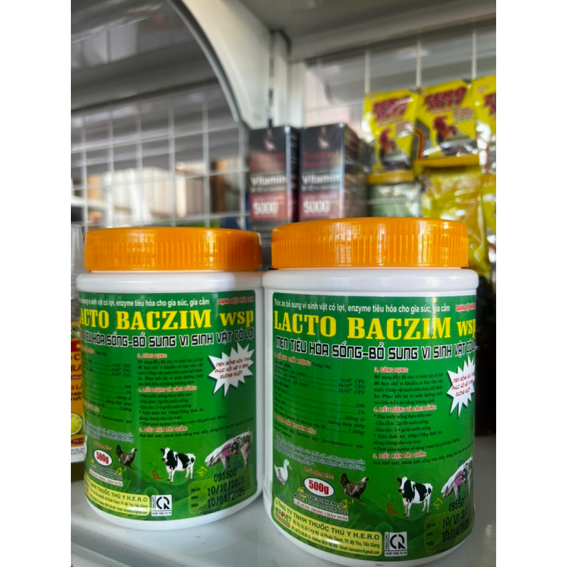 Lacto Baczim wsp men tiêu hoá sống bổ sung vi sinh vật có lợi cho đường ruột của vật nuôi