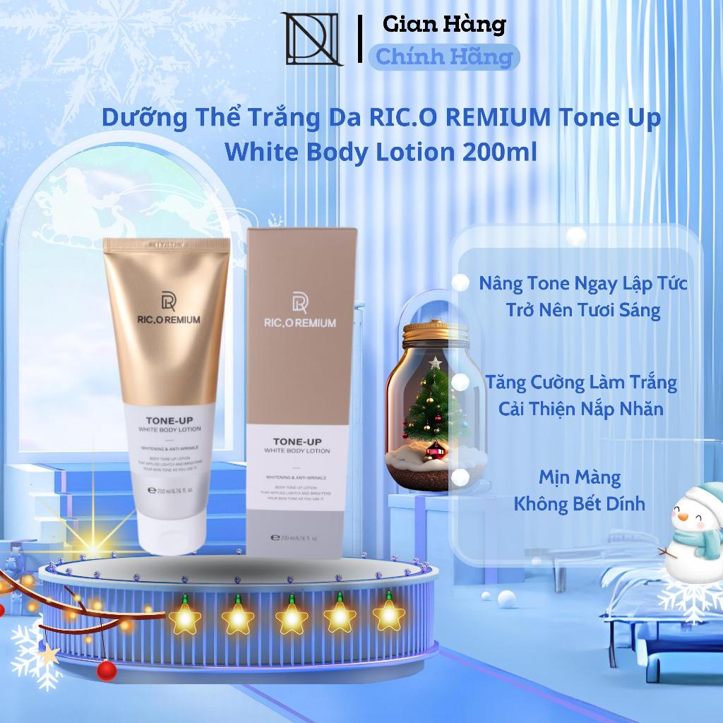 Dưỡng Thể Trắng Da RIC.O REMIUM Tone Up White Body Lotion 200ml