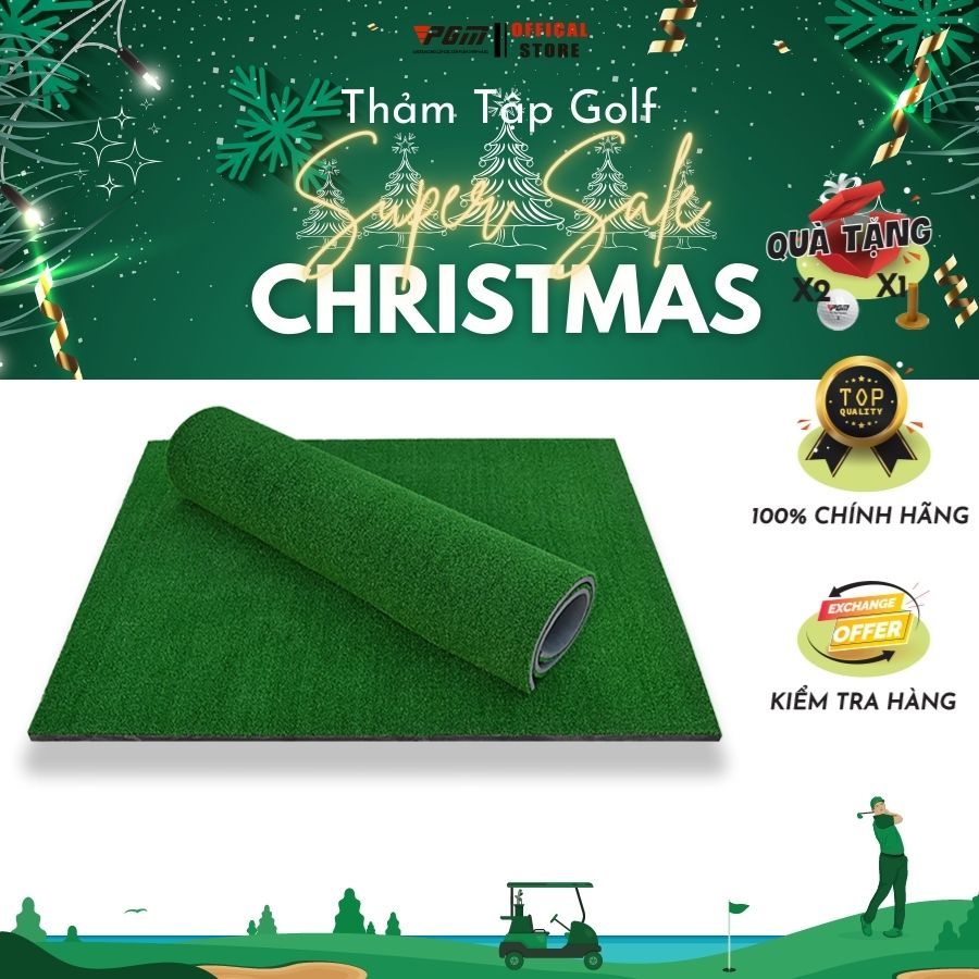 Thảm Tập Golf, Thảm Tập Swing, PGM, Thảm Golf Cỏ Nhân Tạo Cao Cấp, Đế Dày