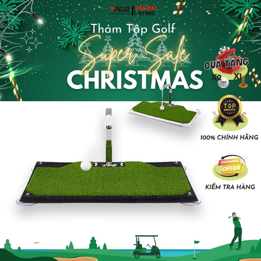 Thảm Tập Golf, Thảm Tập Swing, PGM, Thảm Golf Xoay 360, Thảm Tập Mini Bóng Tự Động Trả Về