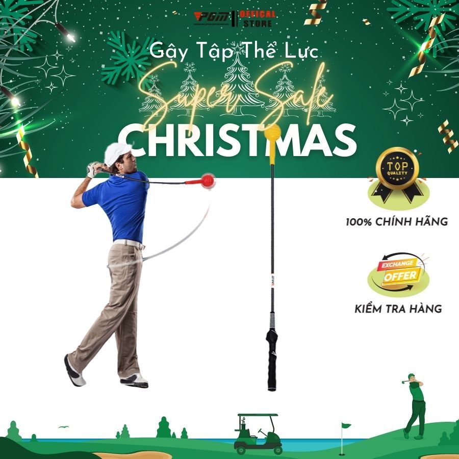 Gậy Tập Swing, Gậy Tập Thể Lực Cho Golfer, Chất Liệu Đàn Hồi Và Thiết Kế Chuẩn Điểm Đặt Tay