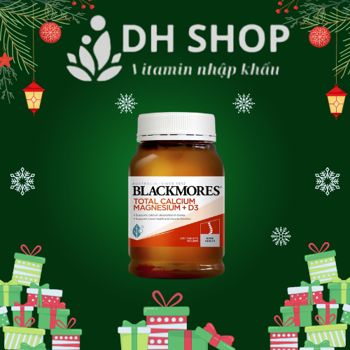 Viên uống hỗ trợ xương khớp Total Calcium & Magnesium + D3 Blackmores Úc 200 viên - DH Shop