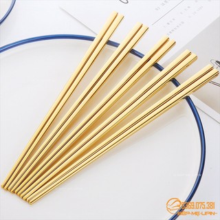 Đũa inox mạ vàng cao cấp đũa decor