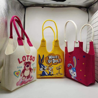 Túi xách nữ vải nỉ gấu lotso sức chứa lớn siêu đáng yêu, túi tote gấu hồng, túi tole gấu dâu