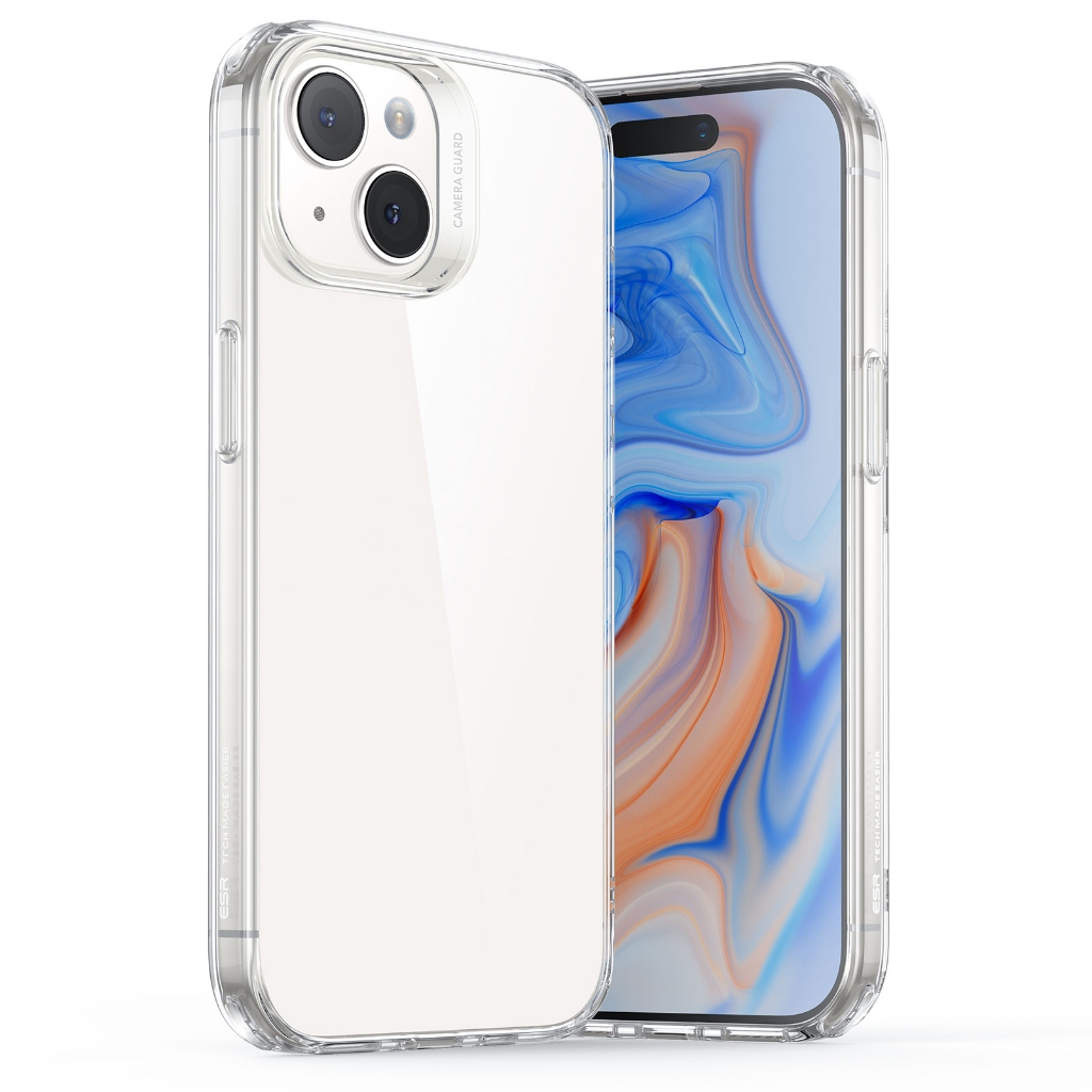Ốp trong suốt ESR cho iPhone 15, 15 Plus, 15 Pro, 15 Pro Max, Vỏ mỏng chống sốc, Ốp TPU hạn chế ố và