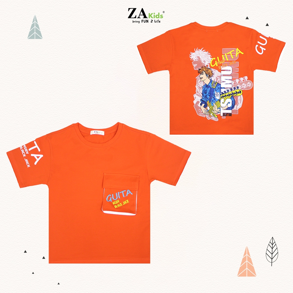 Áo Thun Bé Trai Ngắn Tay Zakids Tshirt Cộc Tay Cotton Từ  ZA02352A