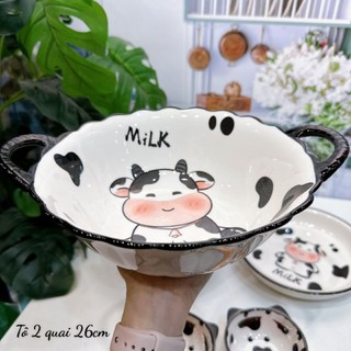 🐄Set bát đĩa sứ bò sữa tách lẻ món🐄