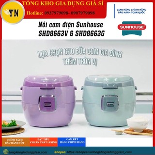 Nồi cơm điện 1.8l sunhouse shd8663g shd8663v
