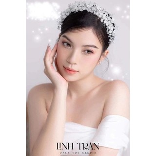 cài tóc kết  đá cô dâu xinh