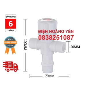 Van có khóa chia 2 nhánh van t chia nước bồn cầu nhựa-van khóa giảm áp lực nước
