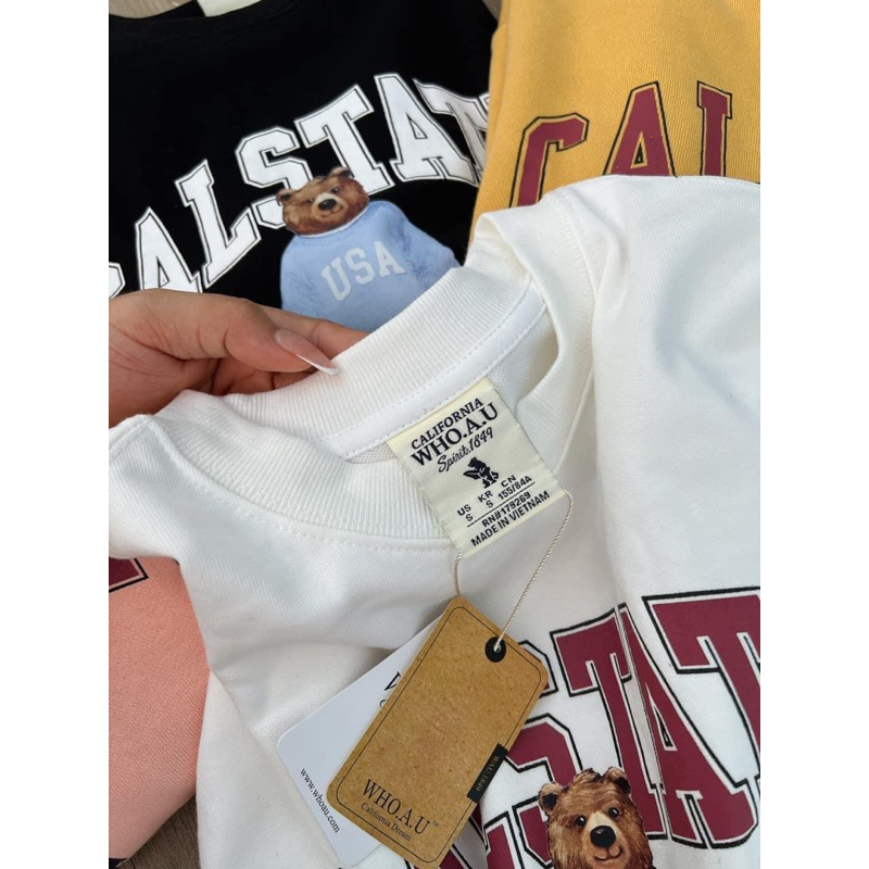 Áo Sweater Gấu Who.a.u Nam Nữ