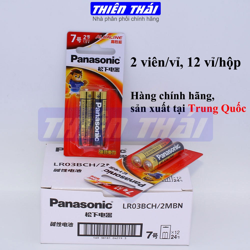 Pin AAA Panasonic Alkaline vỉ 2 viên LR03T/2B hàng chính hãng cao cấp.Pin AAA Parklong Alkaline vỉ 2 viên