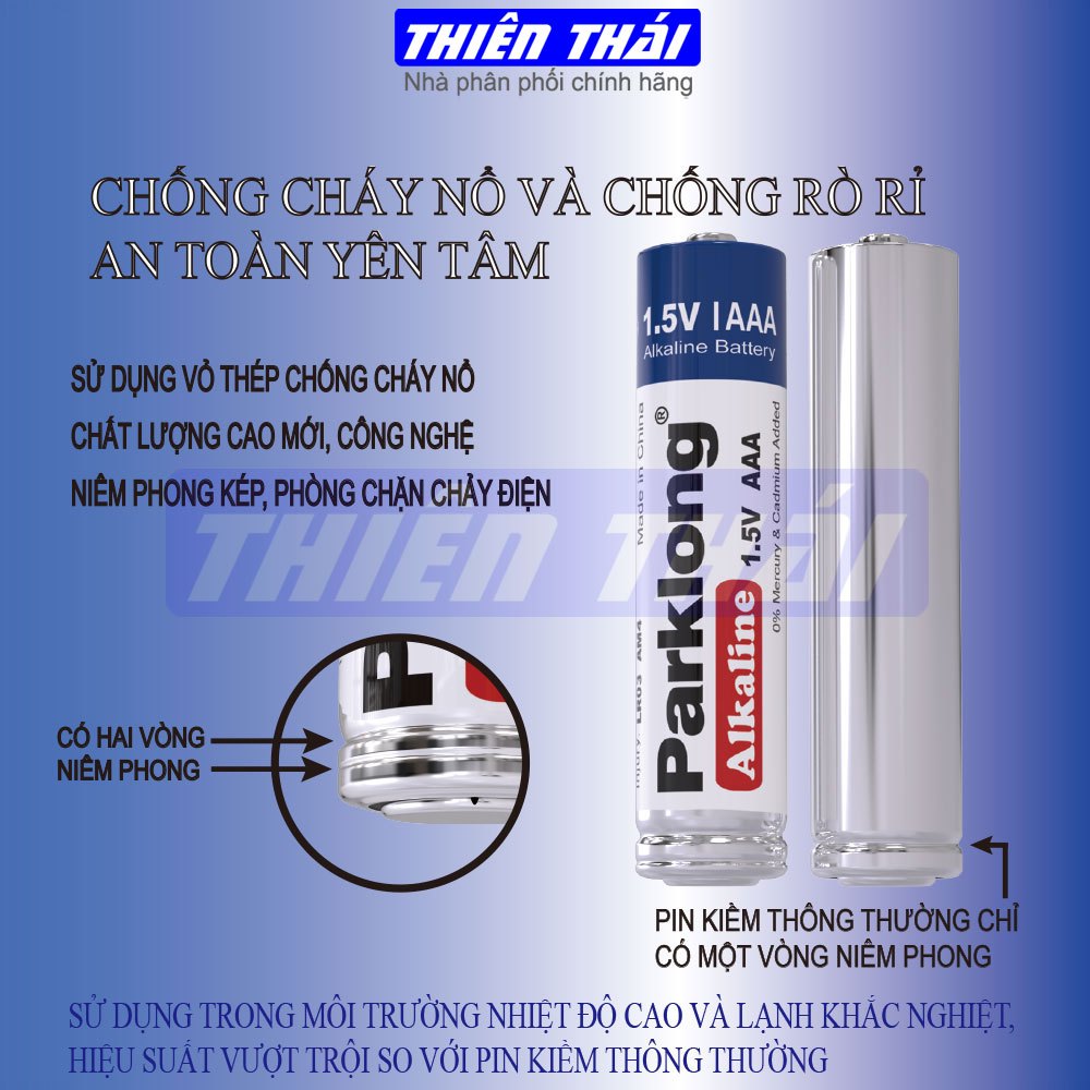 Pin AAA Panasonic Alkaline vỉ 2 viên LR03T/2B hàng chính hãng cao cấp.Pin AAA Parklong Alkaline vỉ 2 viên
