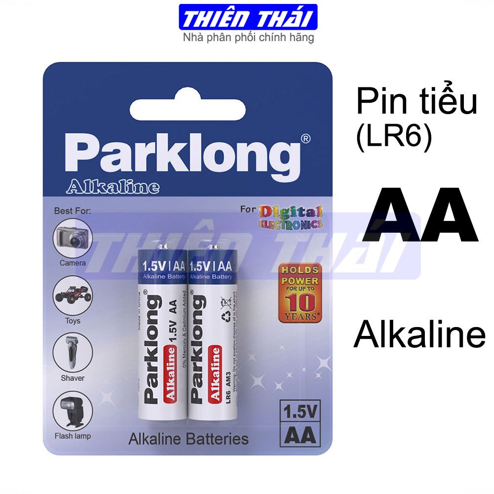 Pin AA Panasonic Alkaline vỉ 2 viên LR6T/2B hàng chính hãng cao cấp.Pin AA Parklong Alkaline vỉ 2 viên
