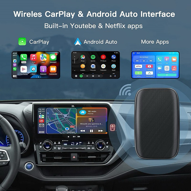 BỘ CHUYỂN ĐỔI KẾT NỐI APPLE CARPLAY + ANDROID AUTO KHÔNG DÂY CHO XE Ô TÔ AI Box 5.0 Youtube 2024 UPGRADE