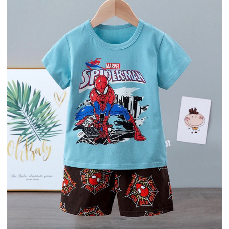 ❤️ SIÊU BÁN CHẠY ❤️ ĐỒ BỘ THUN SIÊU NHÂN NHỆN COTTON QUẢNG CHÂU CAO CẤP