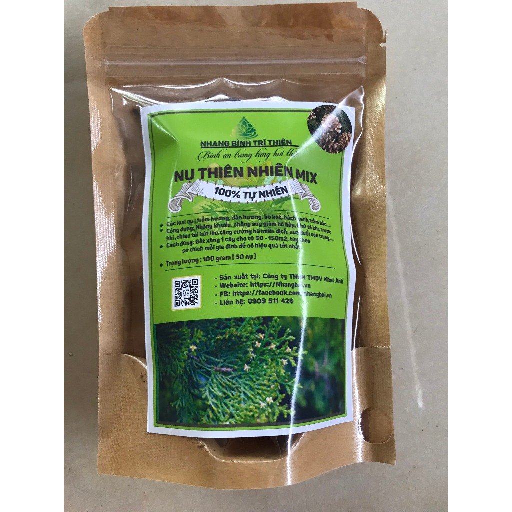 Nhang Nụ Bình Trí Thiện Mix 50 nụ gồm Trầm hương, đàn hương, bách xanh, bồ kết.