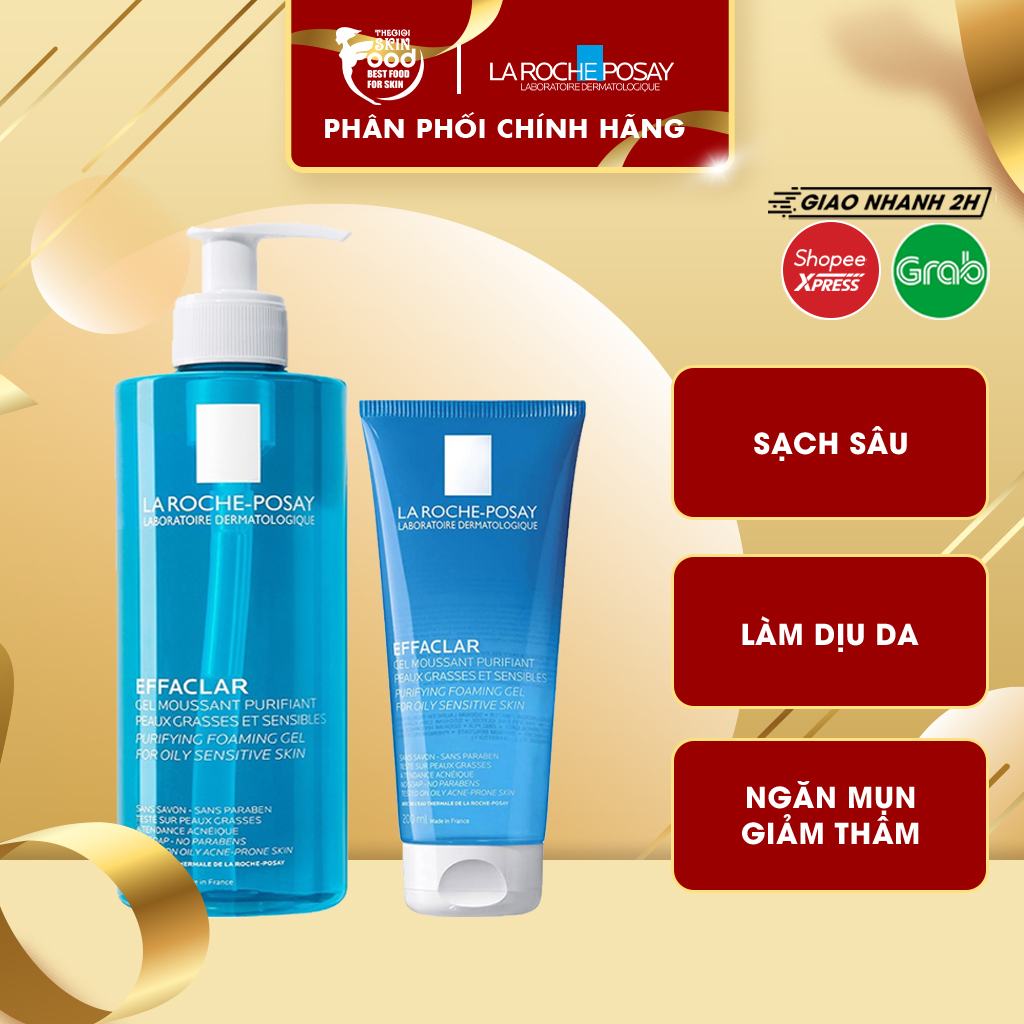 SỮA RỬA MẶT LA ROCHE POSAY CHO DA DẦU, MỤN, NHẠY CẢM EFFACLAR PURIFYING FOAMING GEL 400ML (feb)