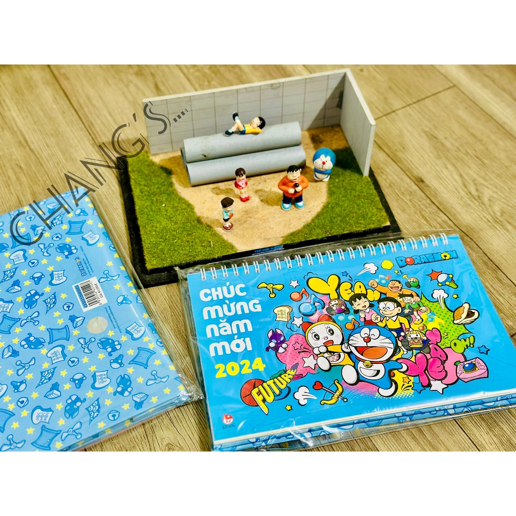 Lịch Bàn Doraemon 2024 - Tặng Kèm Bảng Sticker Chính hãng Kim Đồng