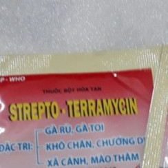 Bộ 2 gói strepto-terramycin 10g dùng cho toi, gà rù