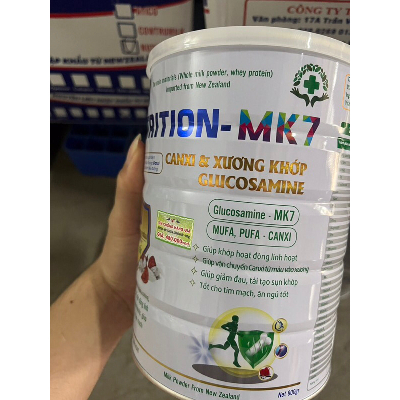 sữa yến nutrition -mk7( canxi, xương khớp, glucosamin) 900gr
