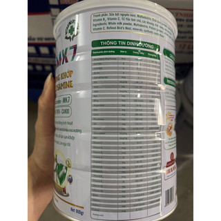 sữa yến nutrition -mk7( canxi, xương khớp, glucosamin) 900gr