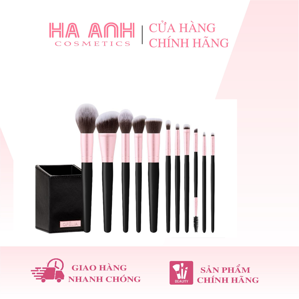 Bộ Cọ Trang Điểm Ofelia Get Ready With Me Brush Set 11 Cây