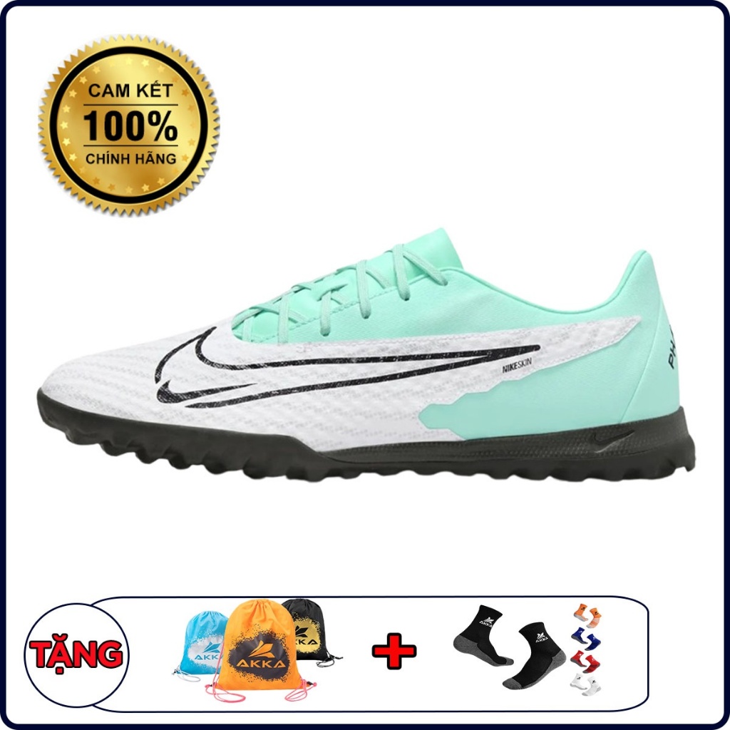 Giày đá bóng chính hãng Nike Phantom GX Academy TF - Trắng/Xanh