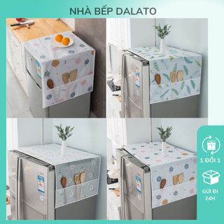 Tấm Phủ Tủ Lạnh, Khăn Trải Tủ Lạnh, Chống Bụi, Chống Thấm Nước Có Ngăn Đựng Đồ Nhà Bếp Dalato