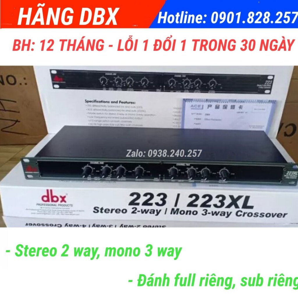 Phân tần crossover dbx 223xl hàng loại 1 cao cấp - dbx 223 xl - crossover dbx