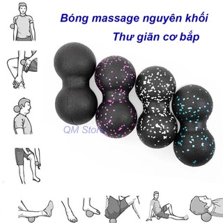 Bóng lăn massage đậu phộng nguyên khối gym yoga thư giãn cơ bắp bd30