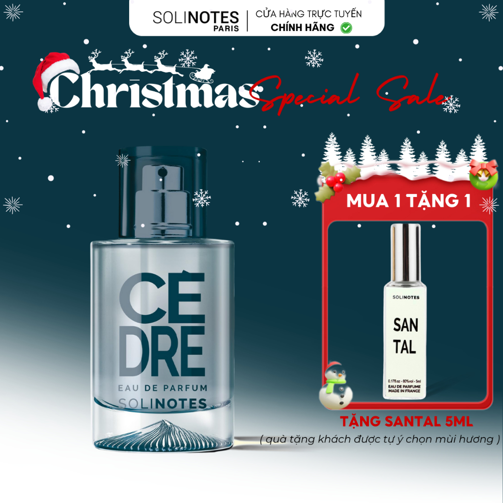 Nước Hoa Nam Solinotes Cedre Hương Gỗ Tuyết Tùng | Official Store Solinotes Paris