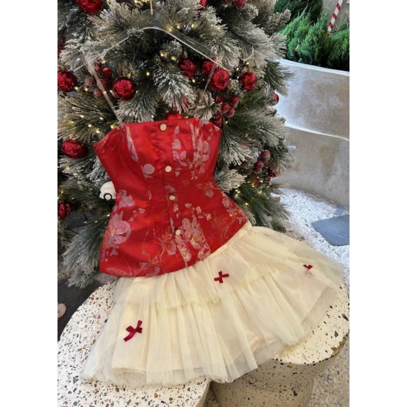 Set áo cup + chân váy lưới