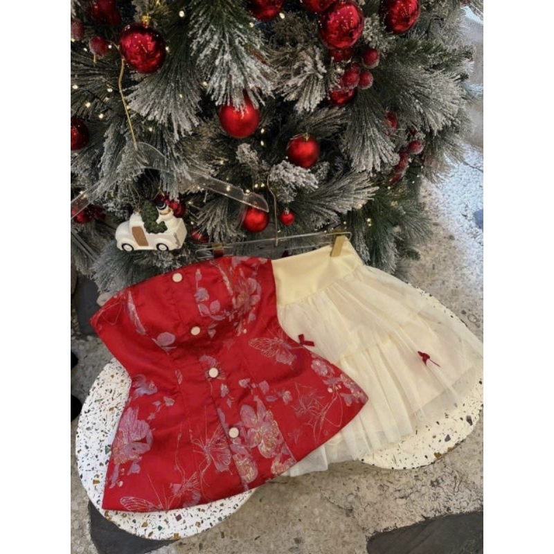 Set áo cup + chân váy lưới