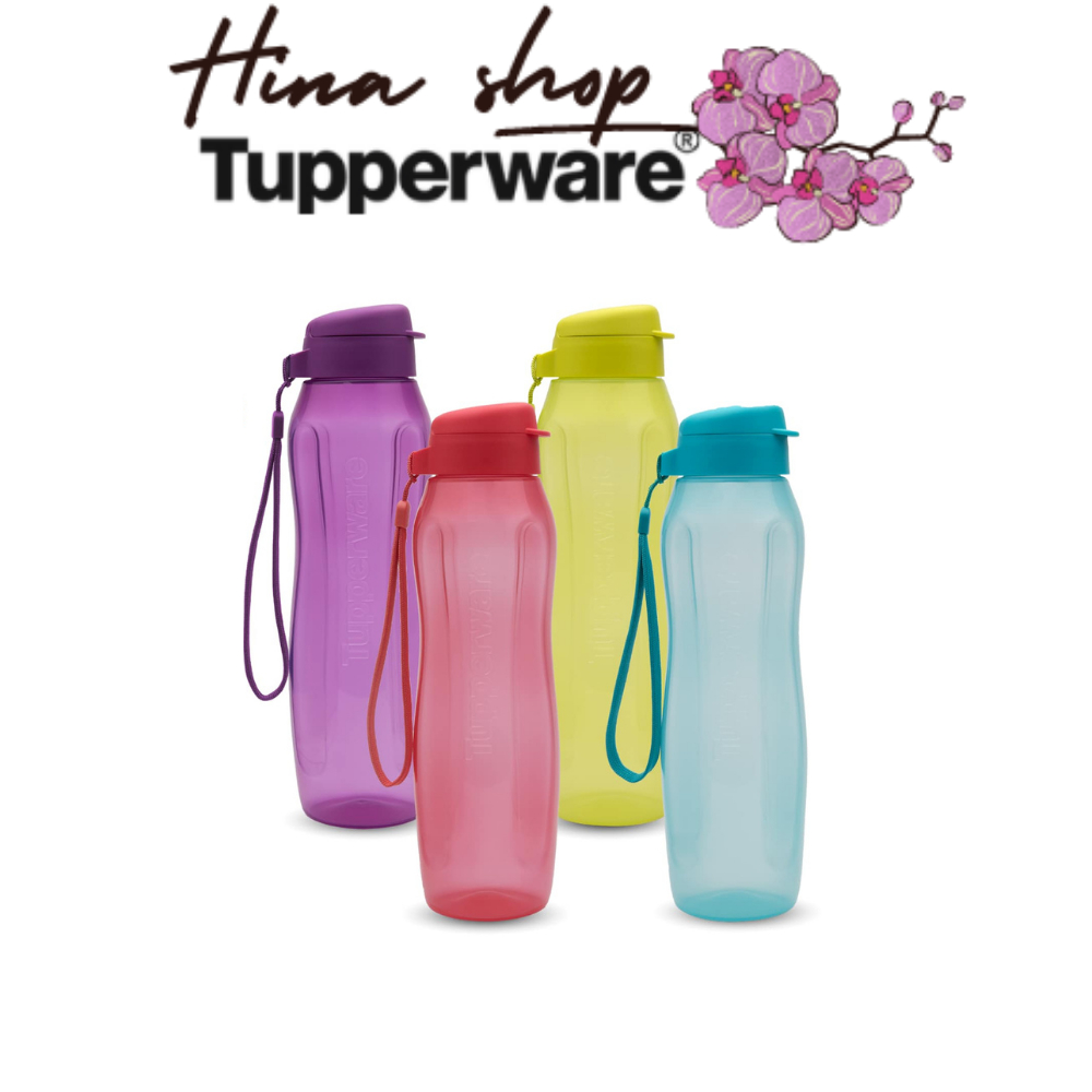 Bình nước Tupperware 1L chính hãng Eco Bottle Gen II có dây nhựa nguyên sinh an toàn